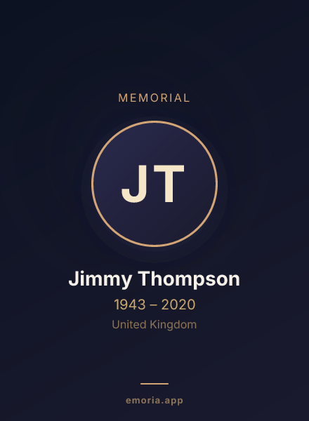 Memorial portrait of Jimmy Thompson