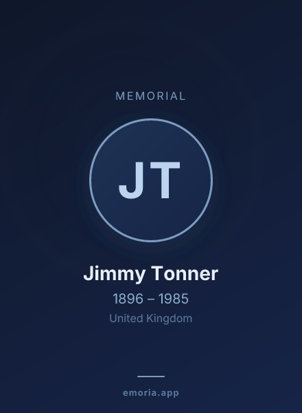 Memorial portrait of Jimmy Tonner