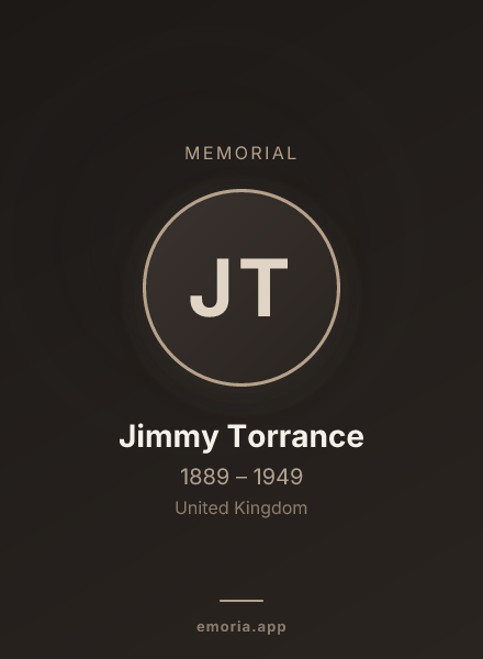 Memorial portrait of Jimmy Torrance