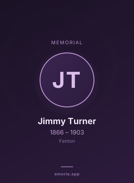 Memorial portrait of Jimmy Turner