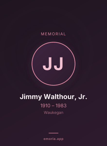 Memorial portrait of Jimmy Walthour, Jr.