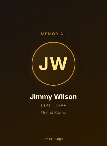 Memorial portrait of Jimmy Wilson