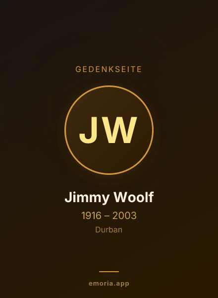 Gedenkportrait von Jimmy Woolf