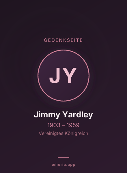 Gedenkportrait von Jimmy Yardley