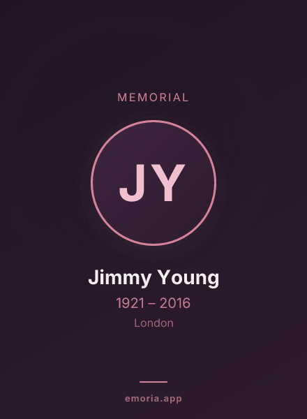 Memorial portrait of Jimmy Young