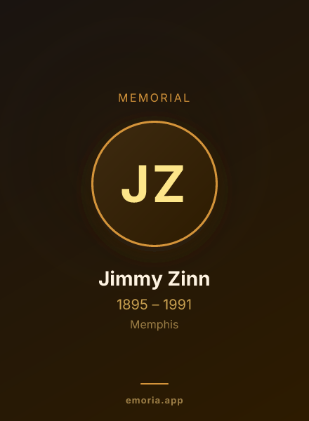 Memorial portrait of Jimmy Zinn