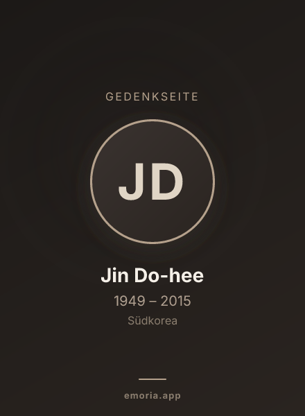 Gedenkportrait von Jin Do-hee