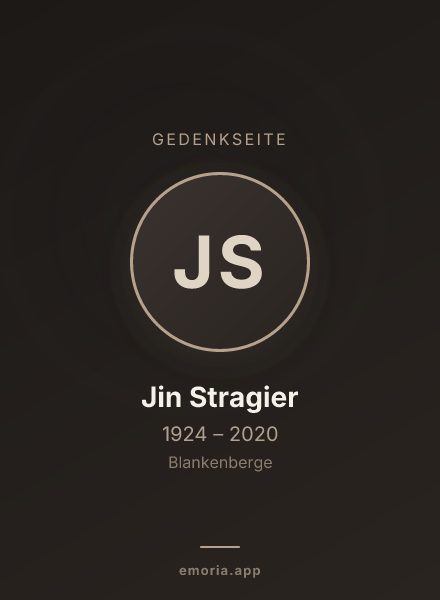 Gedenkportrait von Jin Stragier