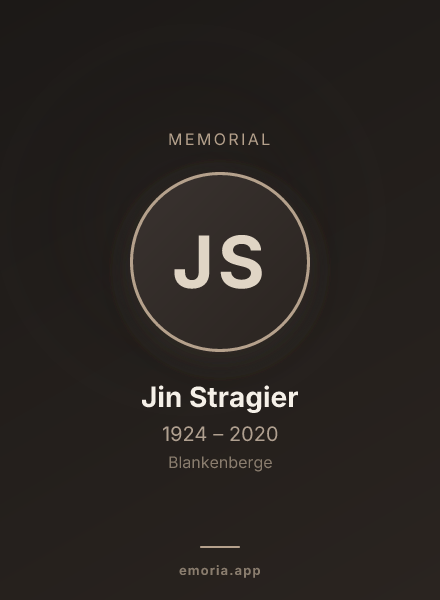 Memorial portrait of Jin Stragier