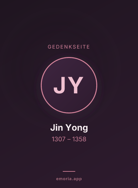 Gedenkportrait von Jin Yong