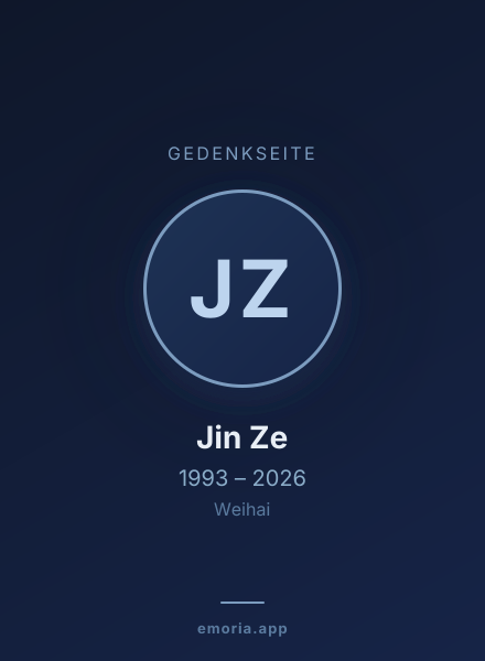 Gedenkportrait von Jin Ze