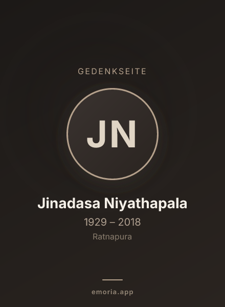 Gedenkportrait von Jinadasa Niyathapala