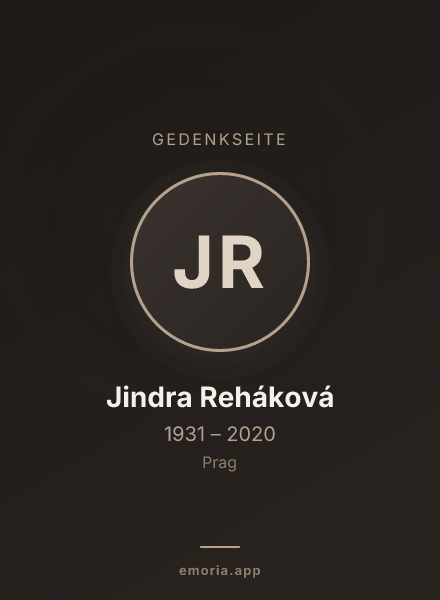 Gedenkportrait von Jindra Reháková
