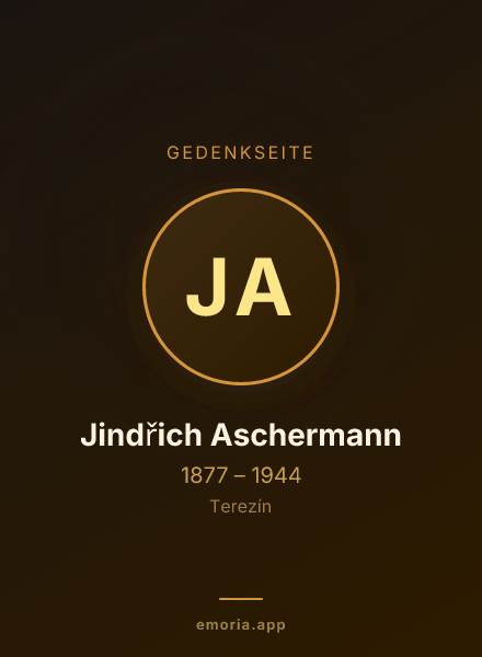 Gedenkportrait von Jindřich Aschermann