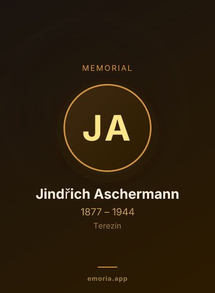 Memorial portrait of Jindřich Aschermann
