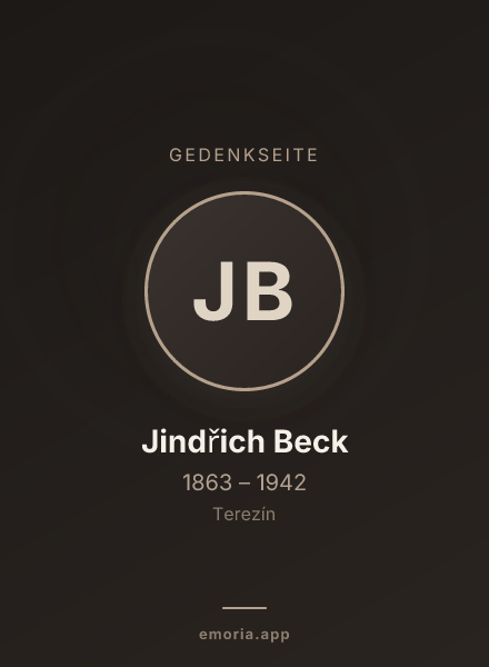 Gedenkportrait von Jindřich Beck