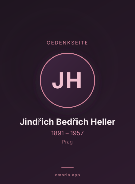 Gedenkportrait von Jindřich Bedřich Heller