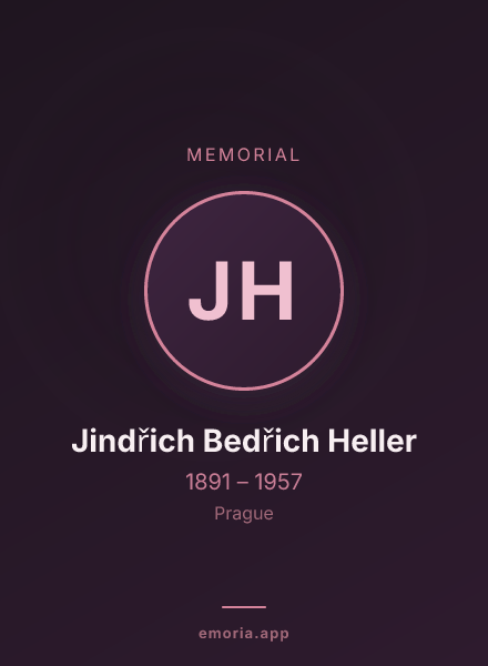 Memorial portrait of Jindřich Bedřich Heller