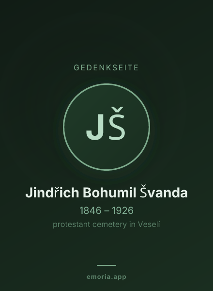 Gedenkportrait von Jindřich Bohumil Švanda
