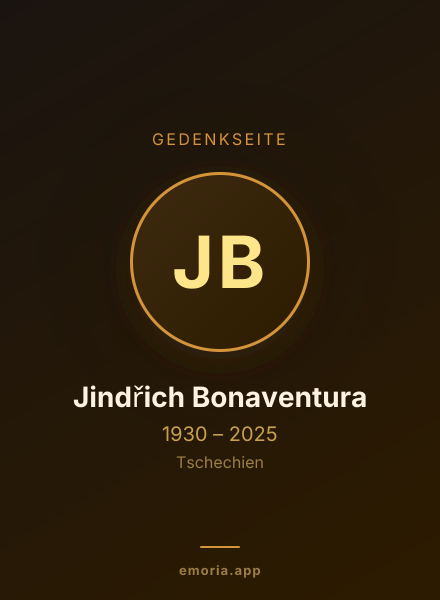 Gedenkportrait von Jindřich Bonaventura