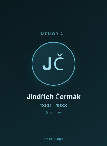Memorial portrait of Jindřich Čermák
