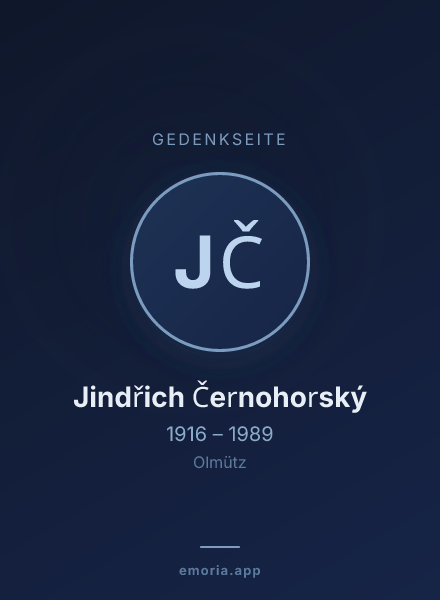 Gedenkportrait von Jindřich Černohorský