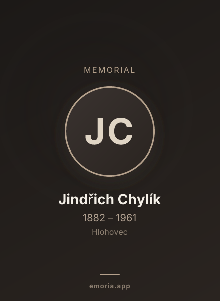 Memorial portrait of Jindřich Chylík
