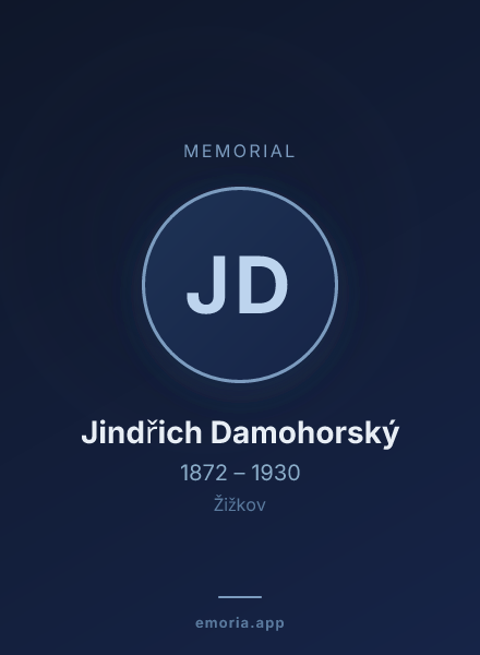 Memorial portrait of Jindřich Damohorský