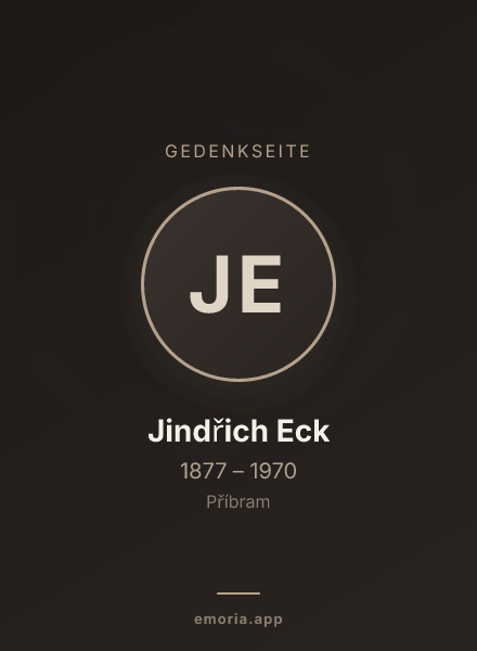 Gedenkportrait von Jindřich Eck