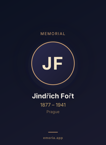 Memorial portrait of Jindřich Fořt