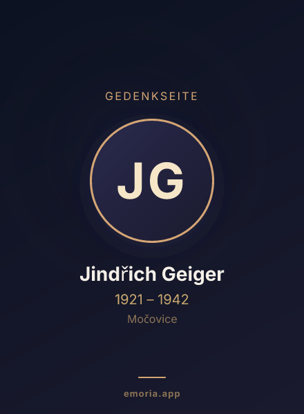 Gedenkportrait von Jindřich Geiger