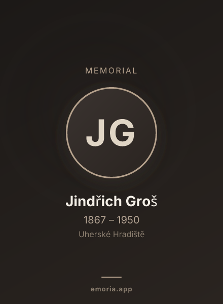Memorial portrait of Jindřich Groš
