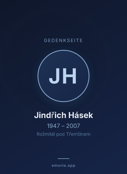 Gedenkportrait von Jindřich Hásek