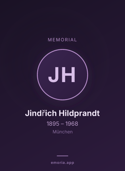Memorial portrait of Jindřich Hildprandt