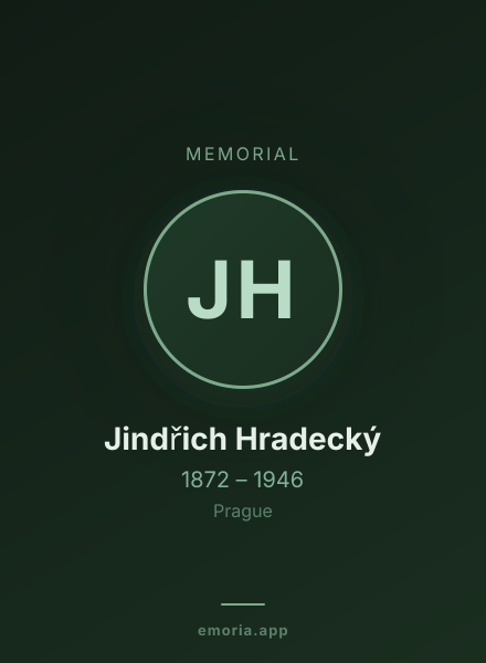 Memorial portrait of Jindřich Hradecký