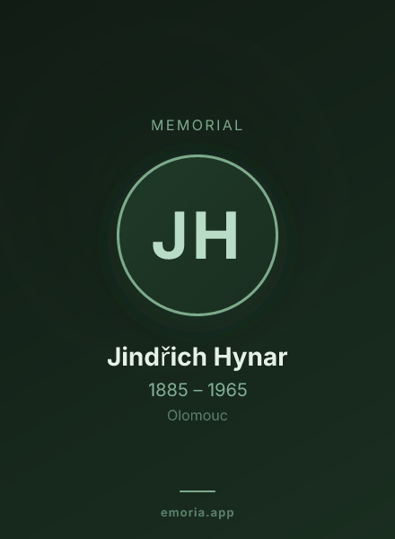Memorial portrait of Jindřich Hynar