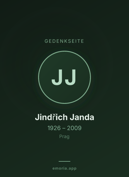 Gedenkportrait von Jindřich Janda