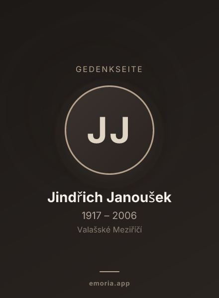 Gedenkportrait von Jindřich Janoušek