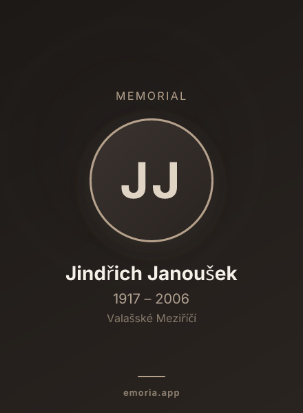 Memorial portrait of Jindřich Janoušek
