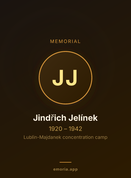Memorial portrait of Jindřich Jelínek