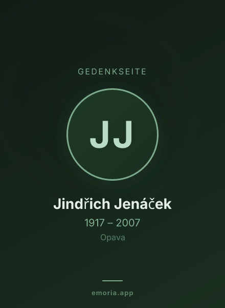 Gedenkportrait von Jindřich Jenáček