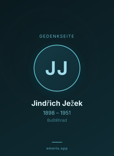 Gedenkportrait von Jindřich Ježek