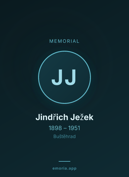 Memorial portrait of Jindřich Ježek