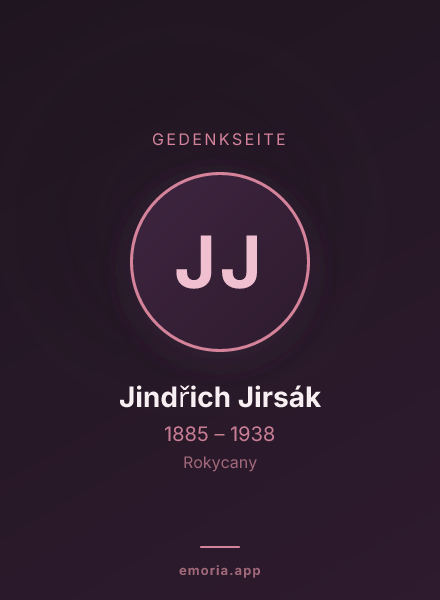 Gedenkportrait von Jindřich Jirsák
