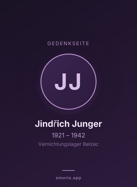 Gedenkportrait von Jindřich Junger