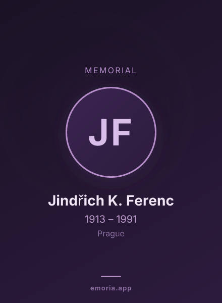 Memorial portrait of Jindřich K. Ferenc