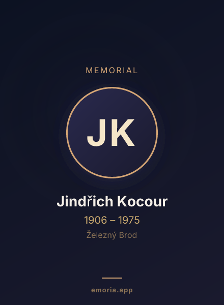 Memorial portrait of Jindřich Kocour