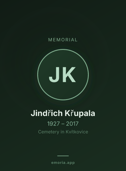 Memorial portrait of Jindřich Křupala