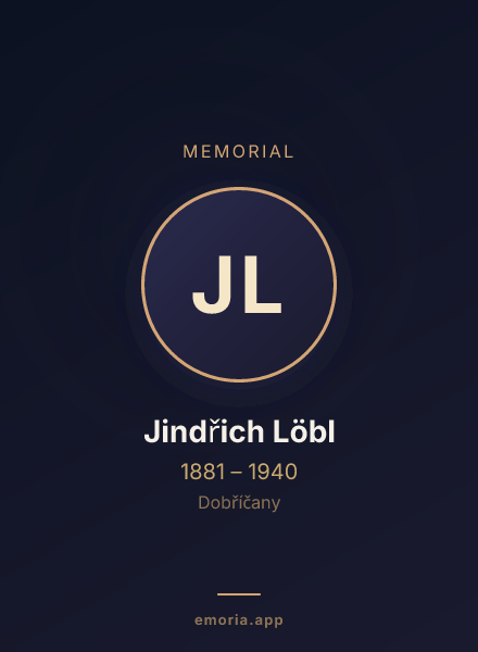 Memorial portrait of Jindřich Löbl