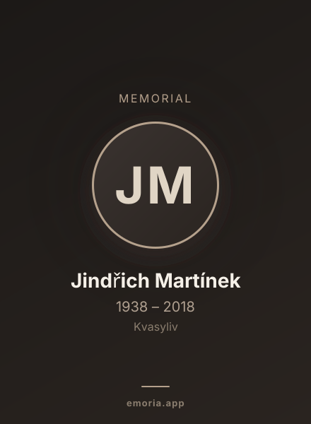 Memorial portrait of Jindřich Martínek